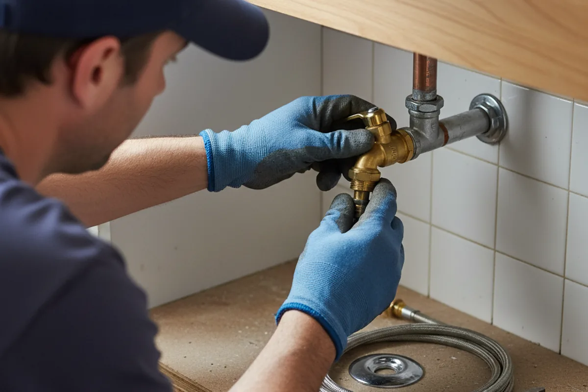 Shutoff valve and fitting work during Emergency Plumbing in Ochelata
